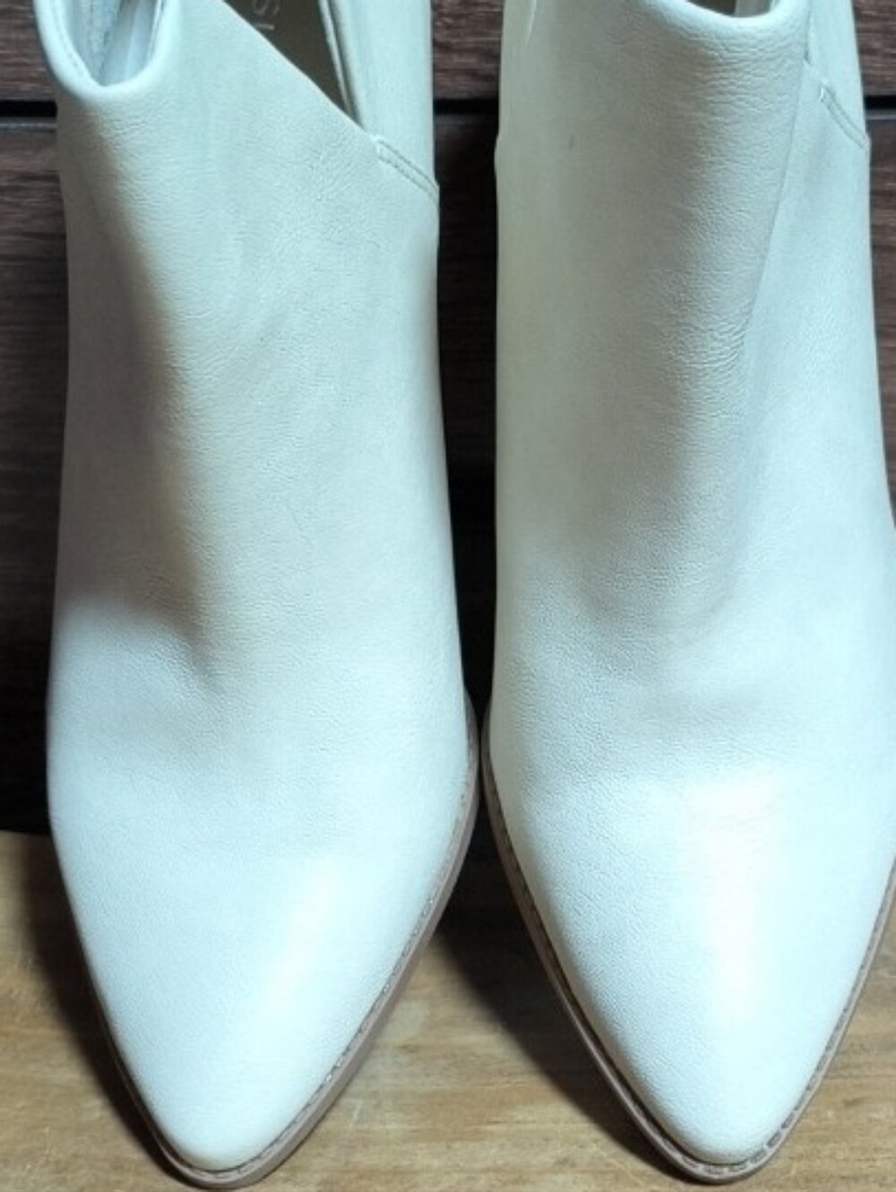 Sun + Stone Cream Pointed Toe Ankle Booties - Picture 3 of 7